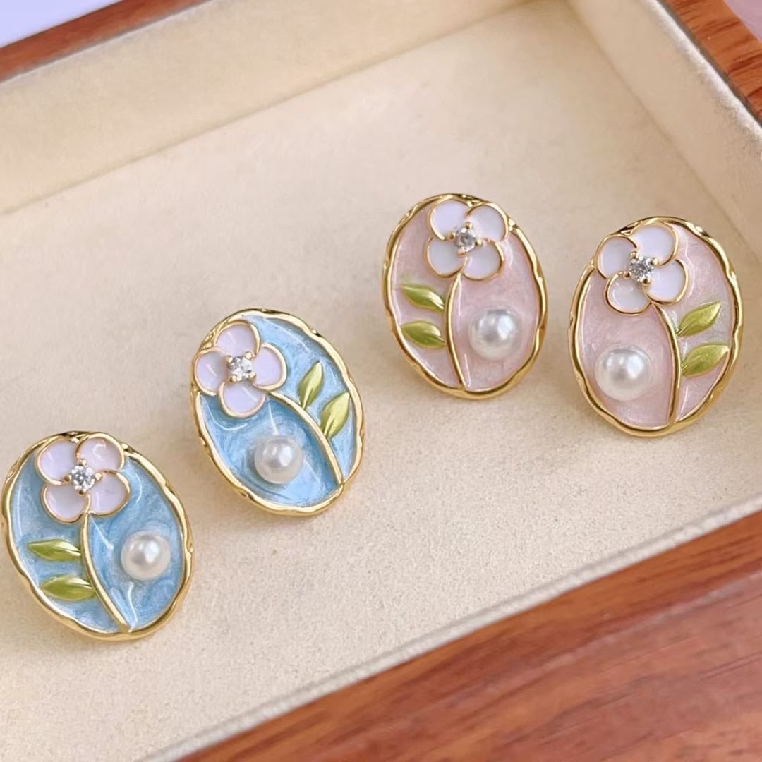 Natural freshwater pearl earrings - 3