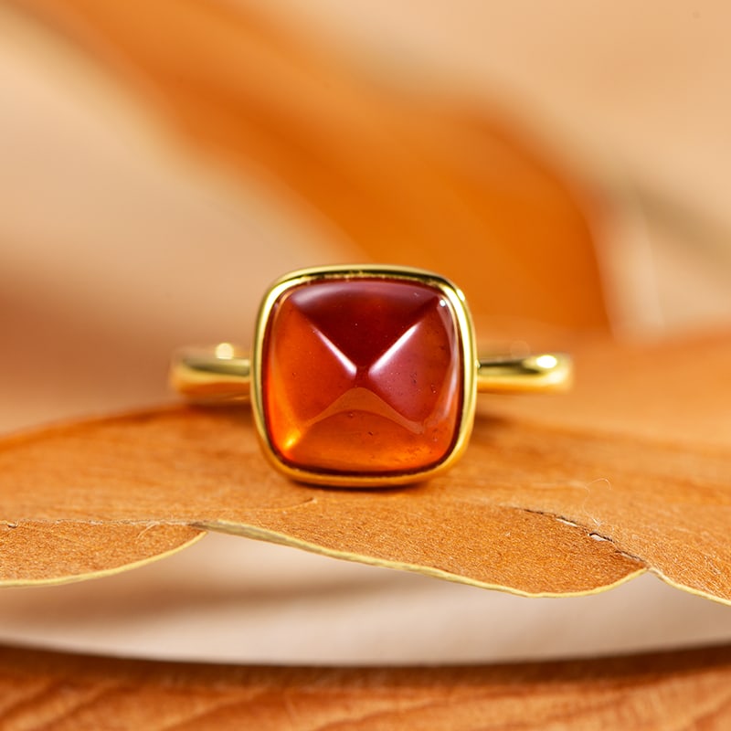 Sterling silver garnet sugar tower ring - 2