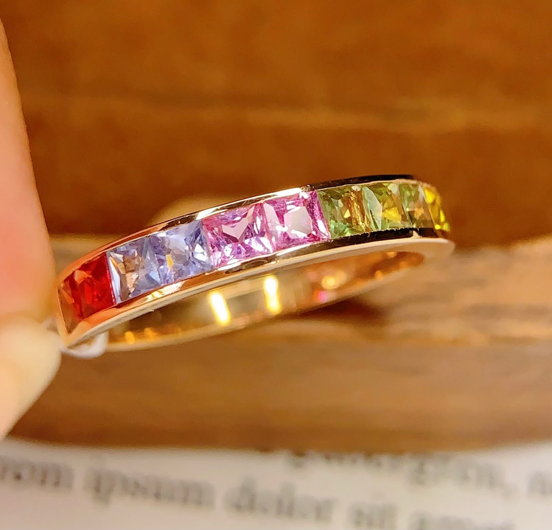 18k Natural Blue Sapphire Ring - 3