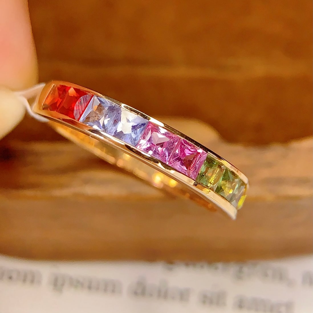 18k Natural Blue Sapphire Ring - 5