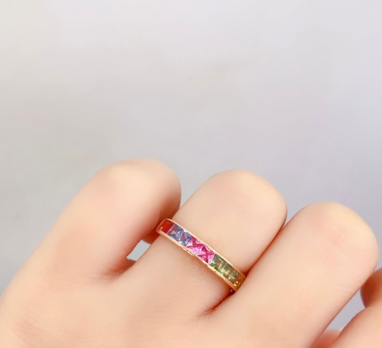 18k Natural Blue Sapphire Ring - 6