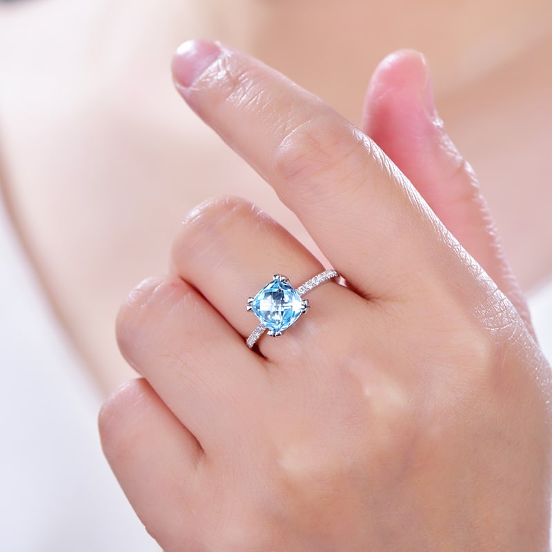 925 Silver Topaz Ring - 5