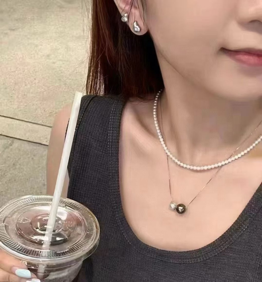 925 sterling silver Edison pearl necklace - 2