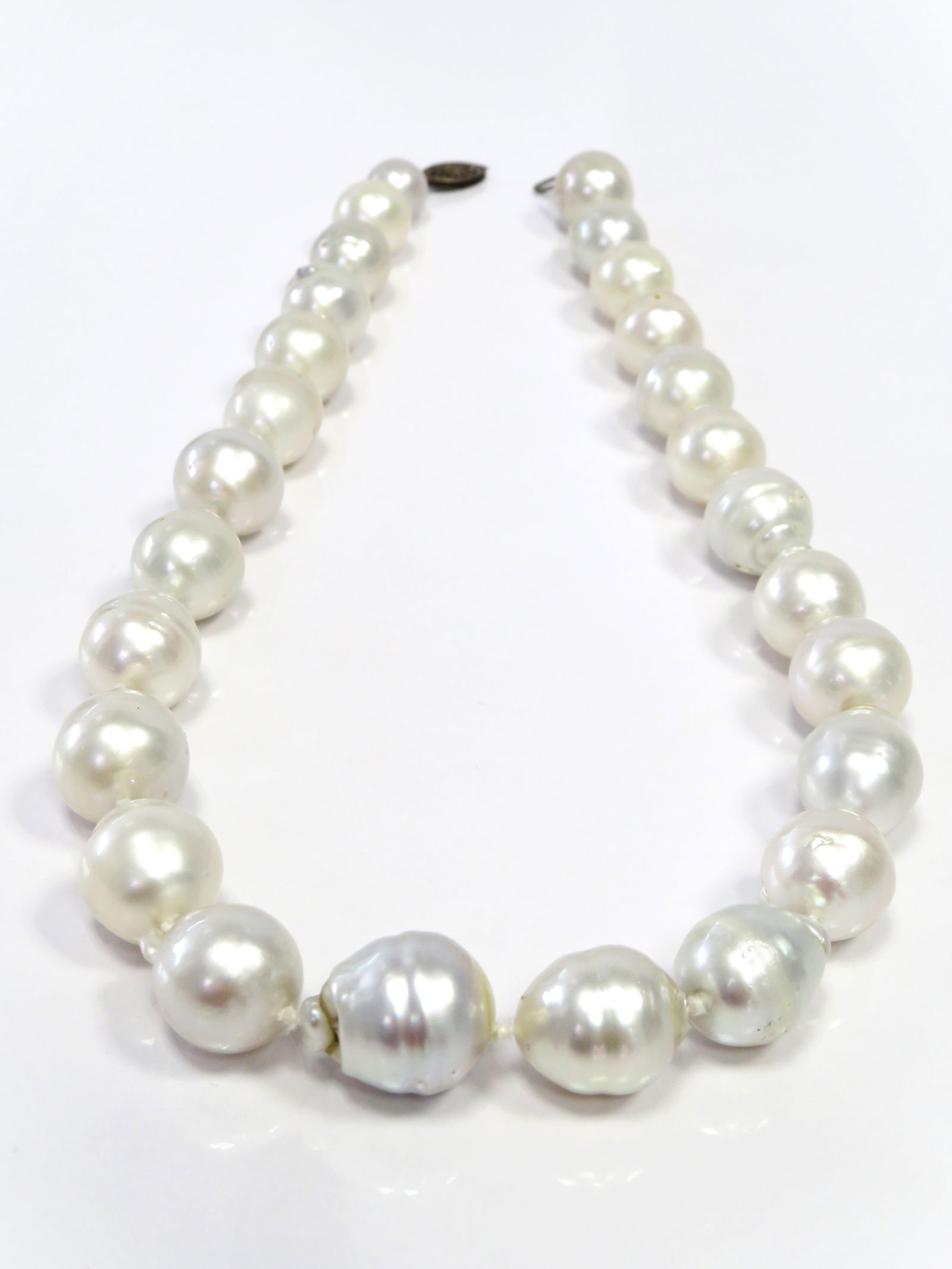 10-16mm Drop/Circle-Baroque White South Sea Pearl Necklace (1 of 3)