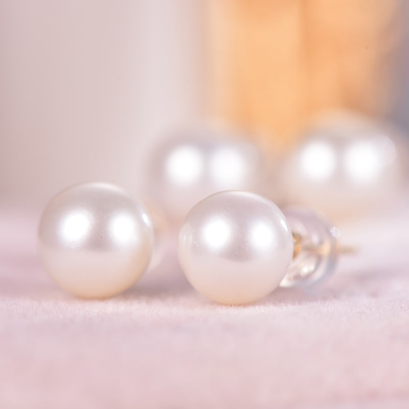 18K Freshwater Pearl Bubble Pearl Earrings - 3