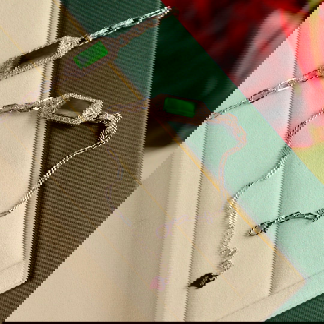 Natural jadeite bracelet, approximately 11mm. - 8