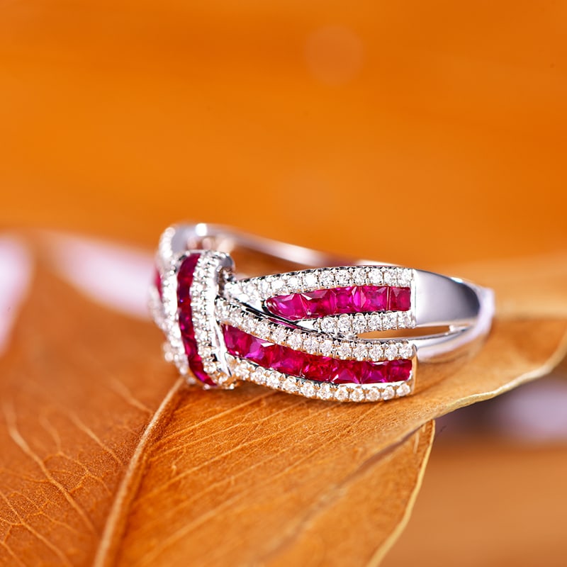 18K Gold Ruby Ring - Pigeon Blood Ruby - 3