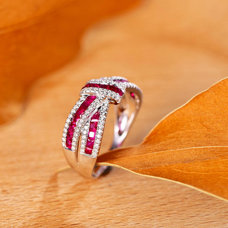 18K Gold Ruby Ring - Pigeon Blood Ruby - 4