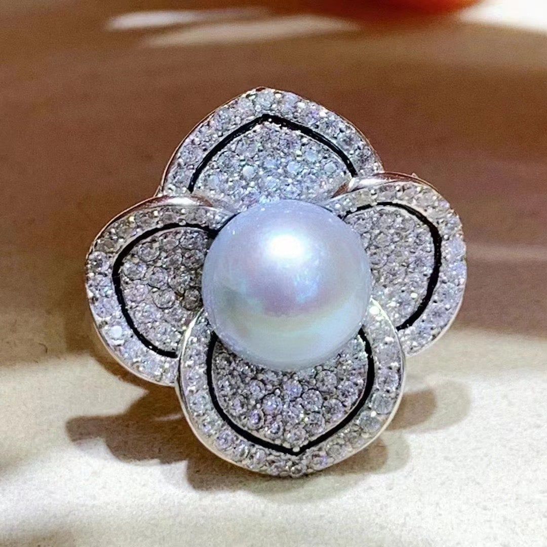 S925 Sterling Silver Pearl Ring - 3