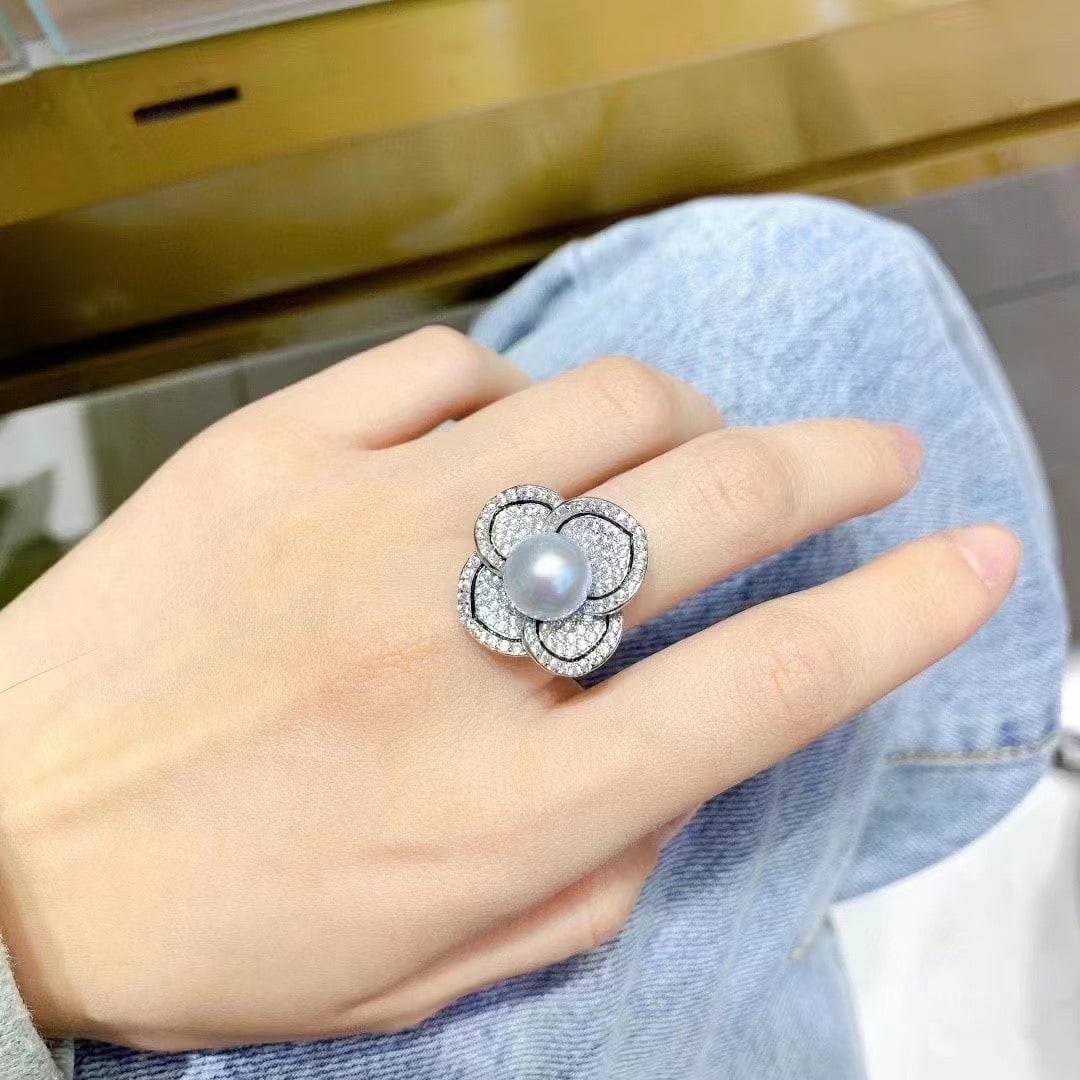 S925 Sterling Silver Pearl Ring - 4