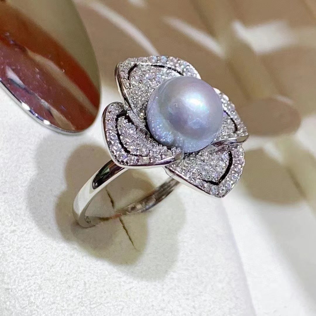 S925 Sterling Silver Pearl Ring - 5