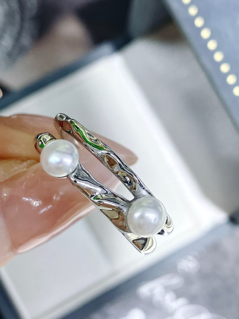 Natural pearl ring - 5