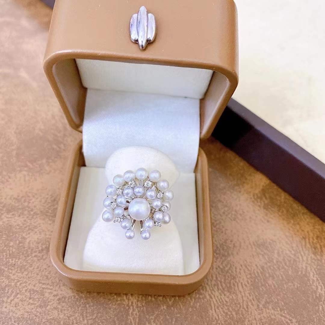 Sterling silver natural pearl ring - 2