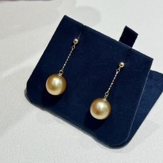 10-11mm South Sea Golden Pearl Earrings (1 of 5)