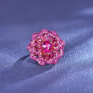 925 Silver Exquisite Setting Cultured Ruby Rose Ring: Title: 925 Silver Exquisite Setting Cultured Ruby Rose Ring Description: 925 Silver Exquisite Setting Cultured Ruby Rose Ring, 925 Silver Exquisite Setting, 1.6ct, Clean Color Comparable to Natural