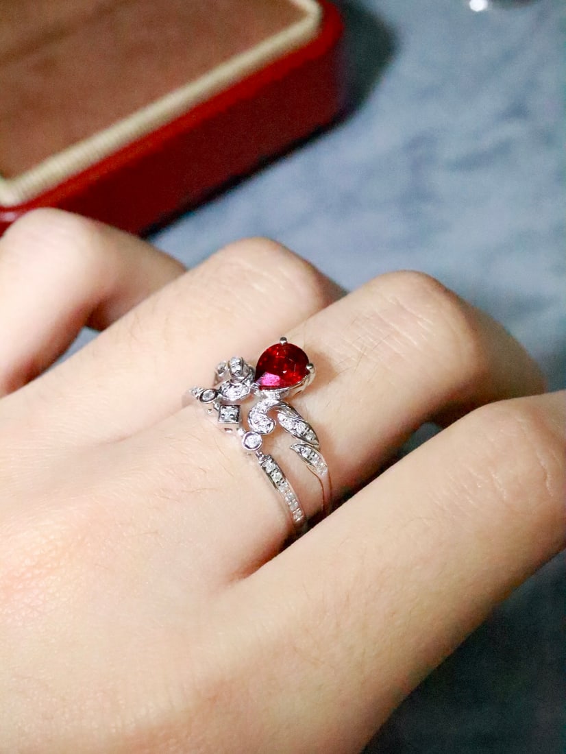 18K Gold Natural Ruby Ring - 3