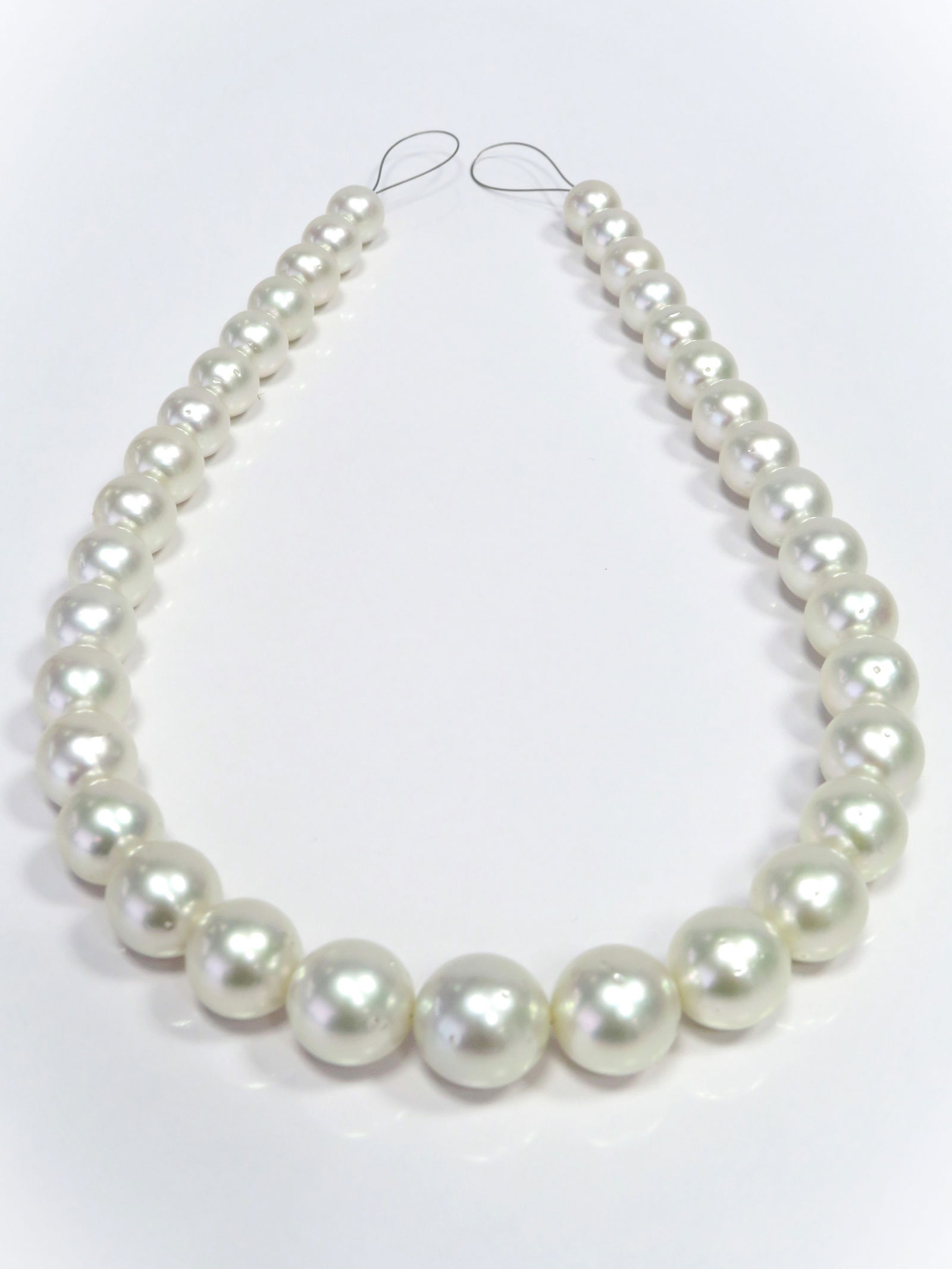 10-15mm Round White South Sea Pearl Necklace Strand (1 of 3)