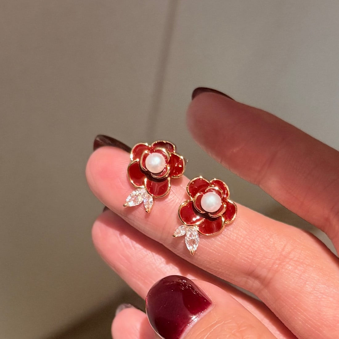 Natural pearl earrings - 2