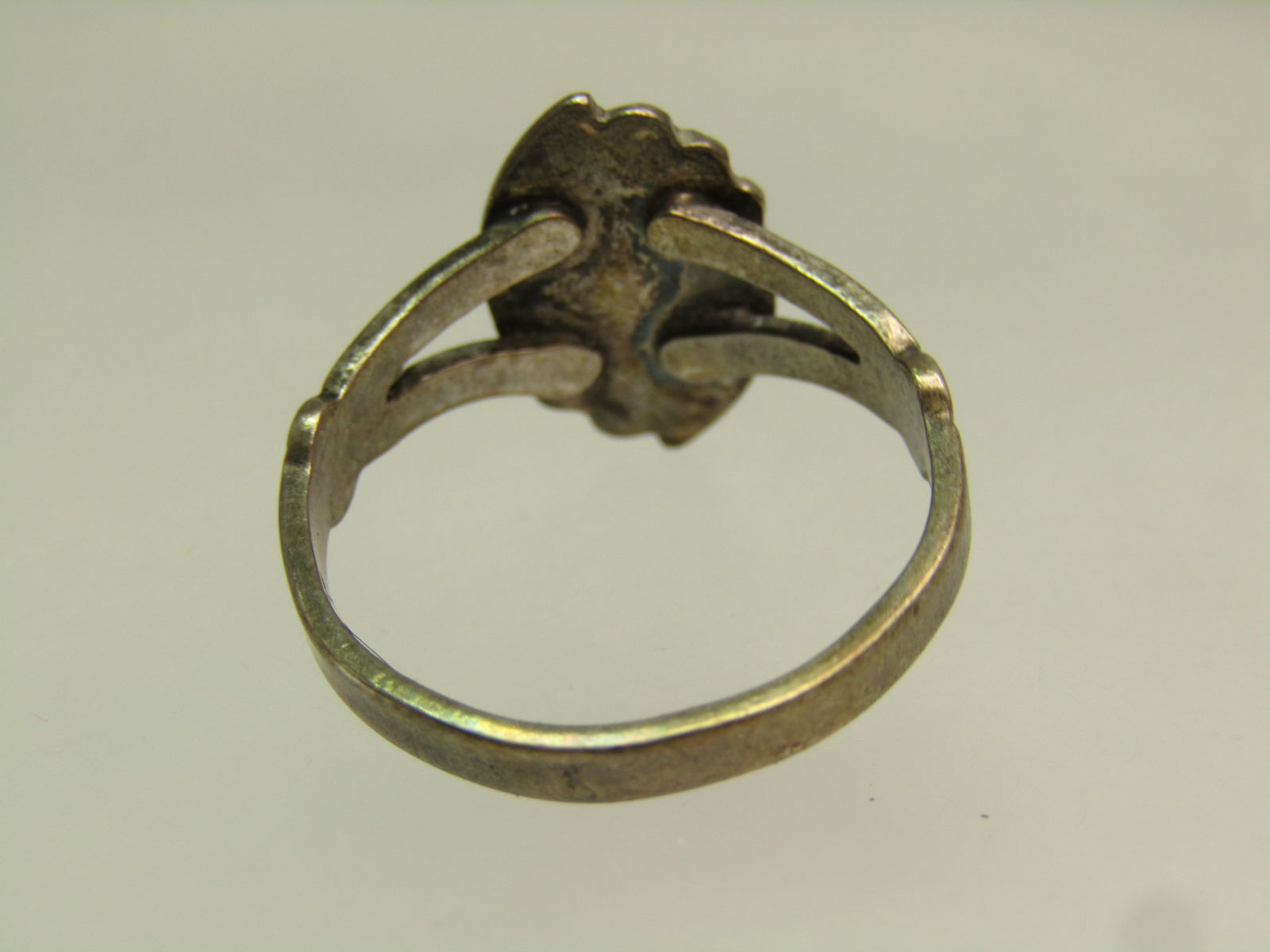 Vintage Sterling Southwestern Turquoise Ring, Sz. 7.5, 1960's-1970's, Bell Trading - 5