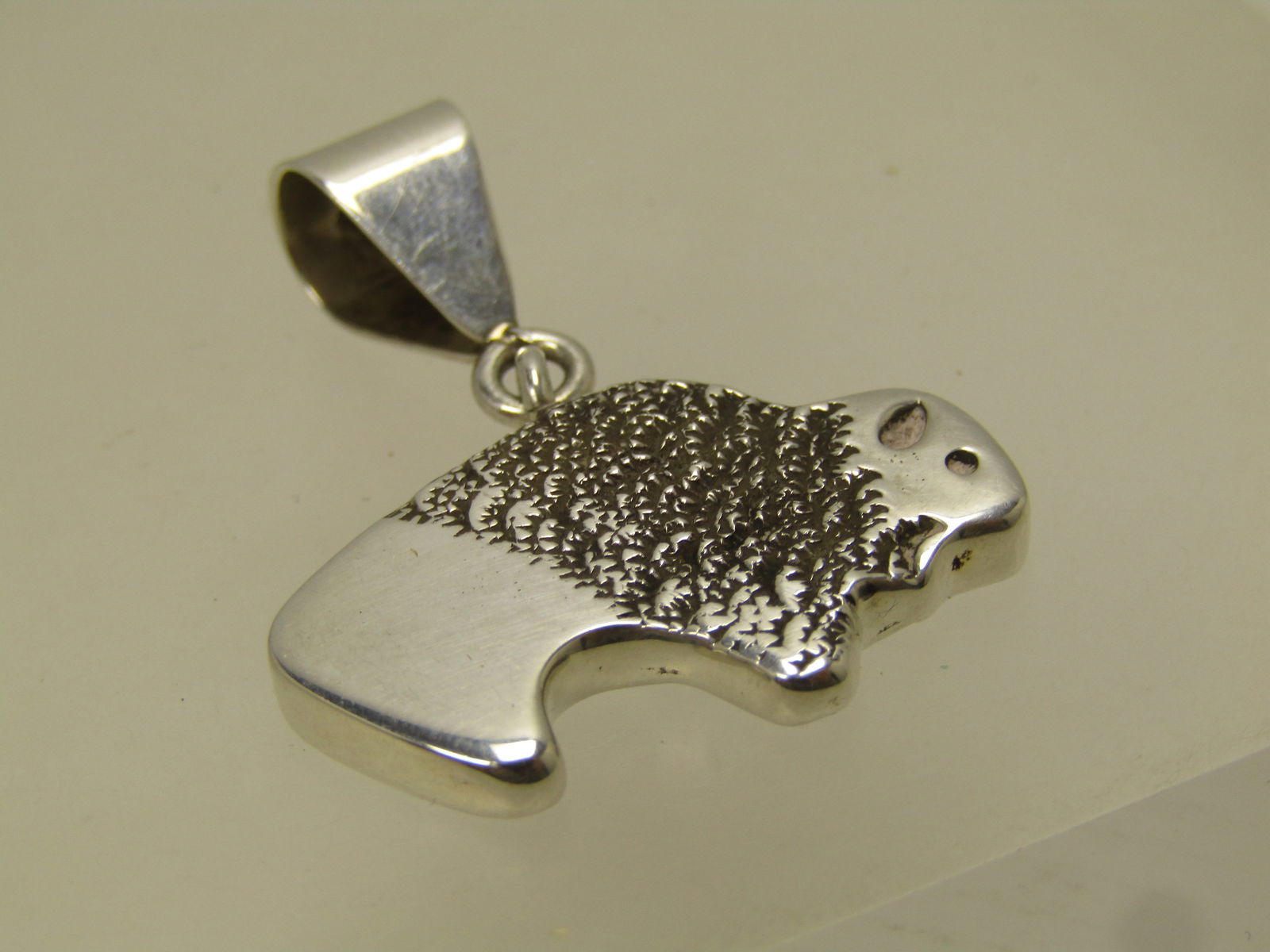 Vintage Sterling Buffalo Pendant, Two-Sided, Signed NW, 1980's-1990's - 3