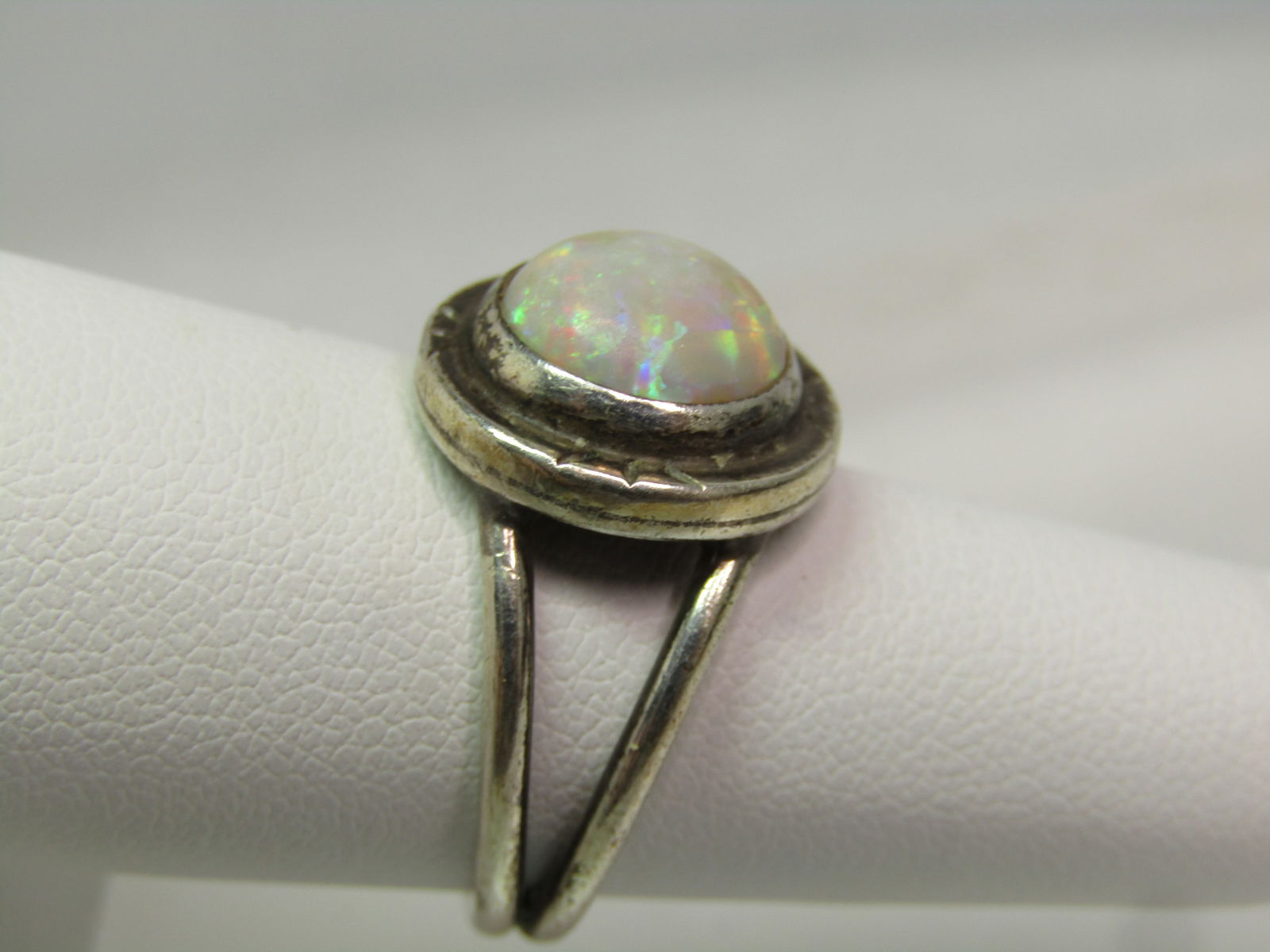 Vintage Sterling Southwestern Opal ring, Sz. 6.5, 1970's - 3