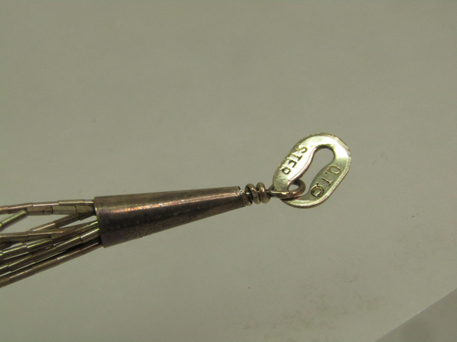 Vintage Sterling Southwestern Liquid Silver Bracelet, 10 Strands, 7.25" Signed Q.T. 1990's - 5