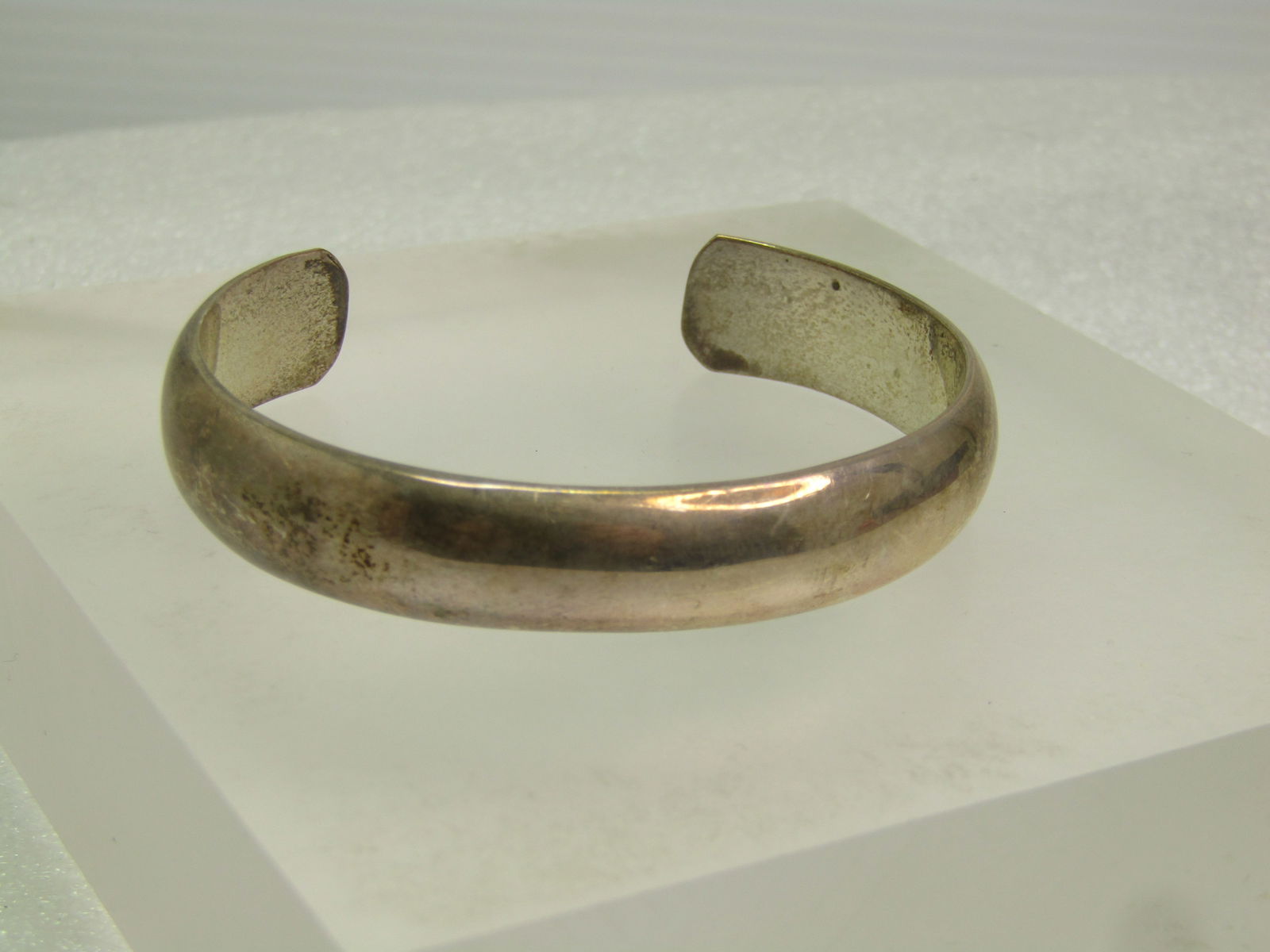 Vintage Sterling Domed Cuff Bracelet, 6.5", 1970's-1980's - 2