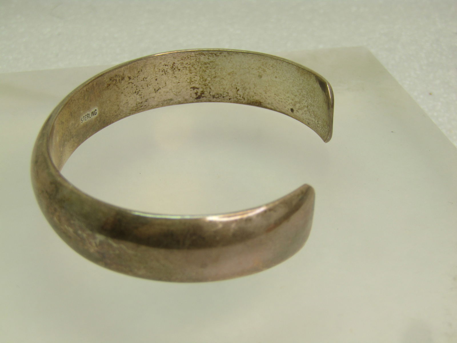 Vintage Sterling Domed Cuff Bracelet, 6.5", 1970's-1980's - 5