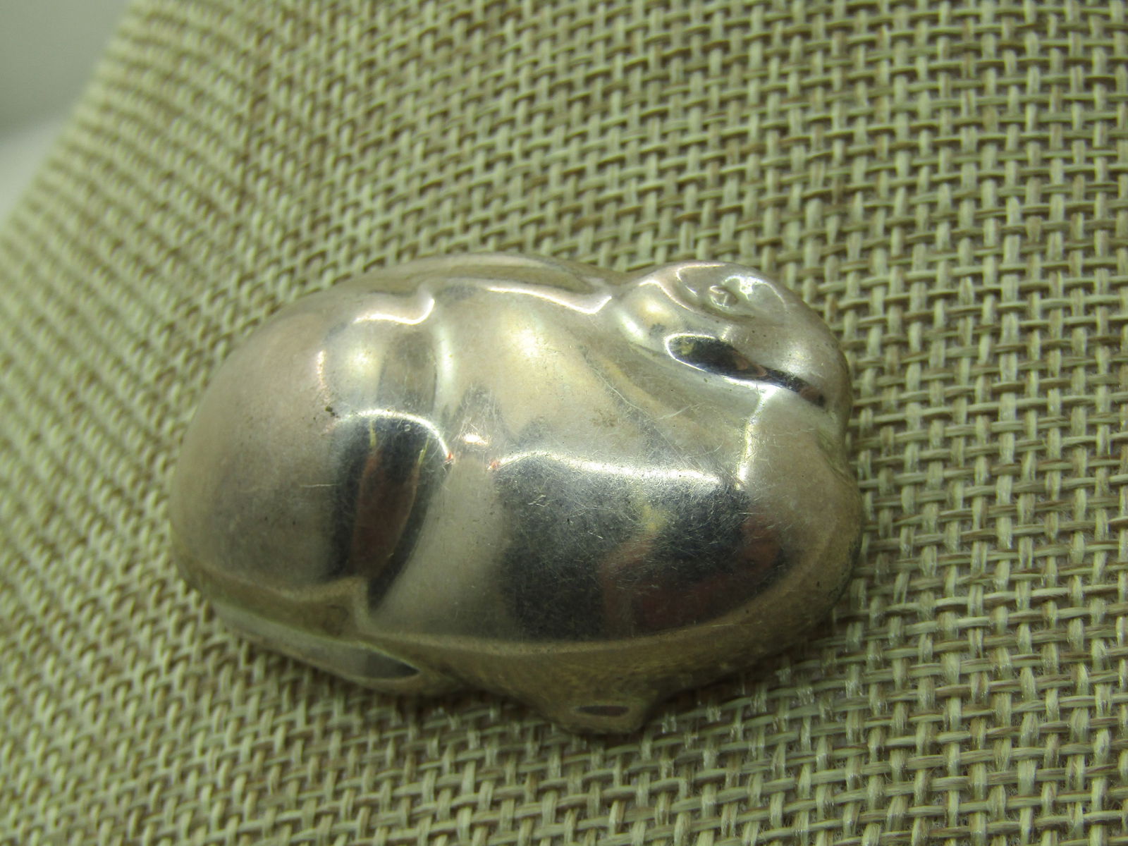 Vintage Sterling Silver Mexico Rabbit Brooch/Pendant, Mod Design, 15.69 gr. - 2