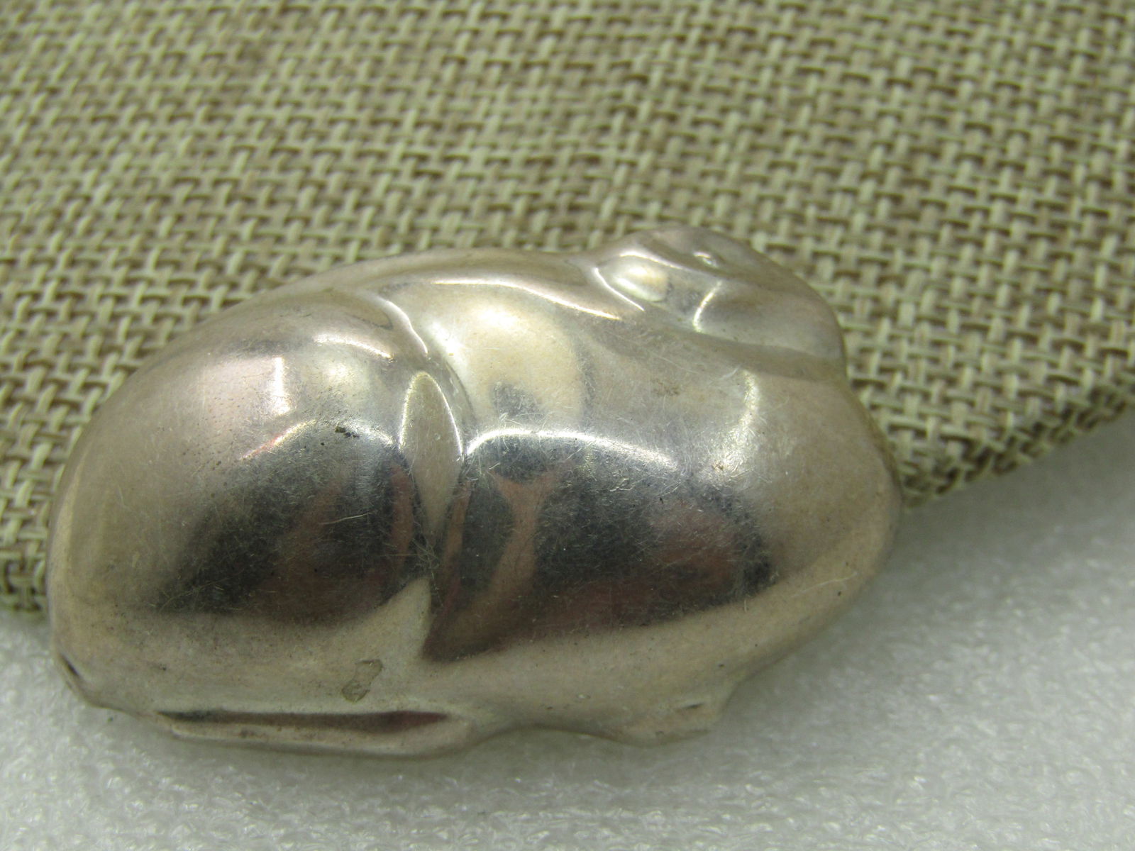 Vintage Sterling Silver Mexico Rabbit Brooch/Pendant, Mod Design, 15.69 gr. - 4