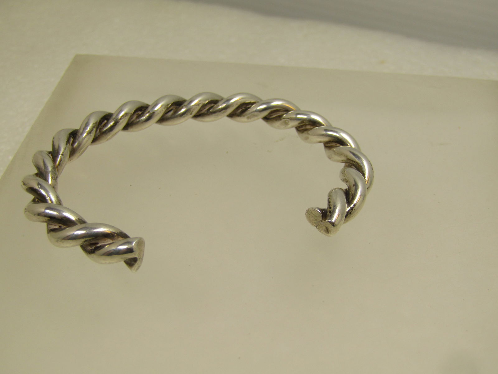 Vintage Sterling Heavy Twisted Cuff Bracelet, 5.5", 1980's-1990's - 3