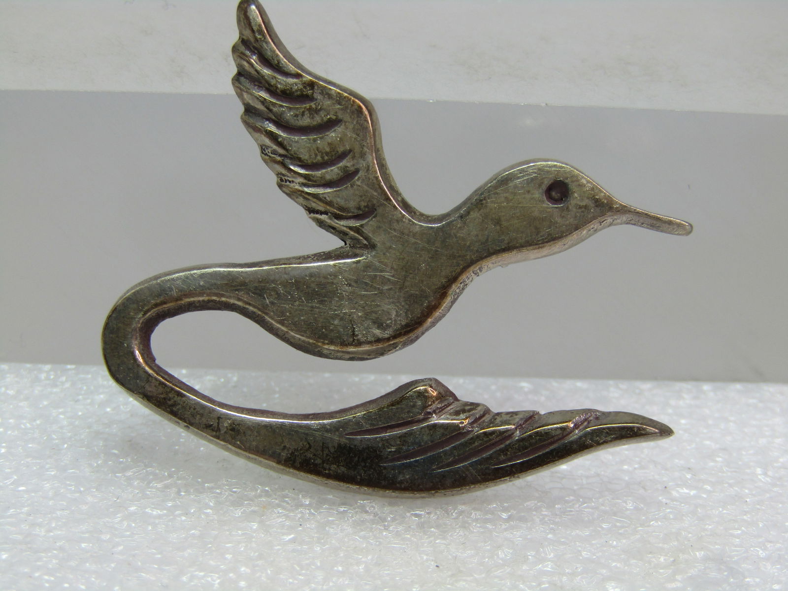 Vintage Sterling Hummingbird Brooch, Signed A.M., Possibly Navajo, 1960's (1 of 6)