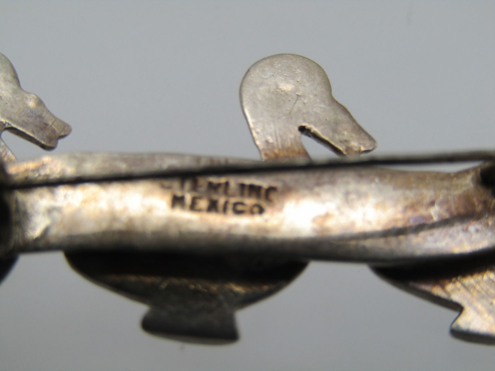 Vintage Sterling Three Ducks Brooch, , Mexico. 1940's-1960's - 5