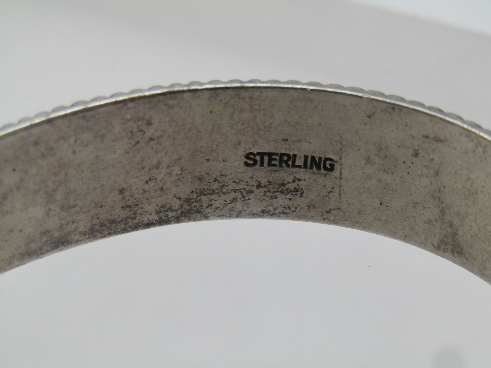 Vintage Sterling Southwestern Turquoise Cuff Bracelet, 6.75", 1980's-1990's - 5