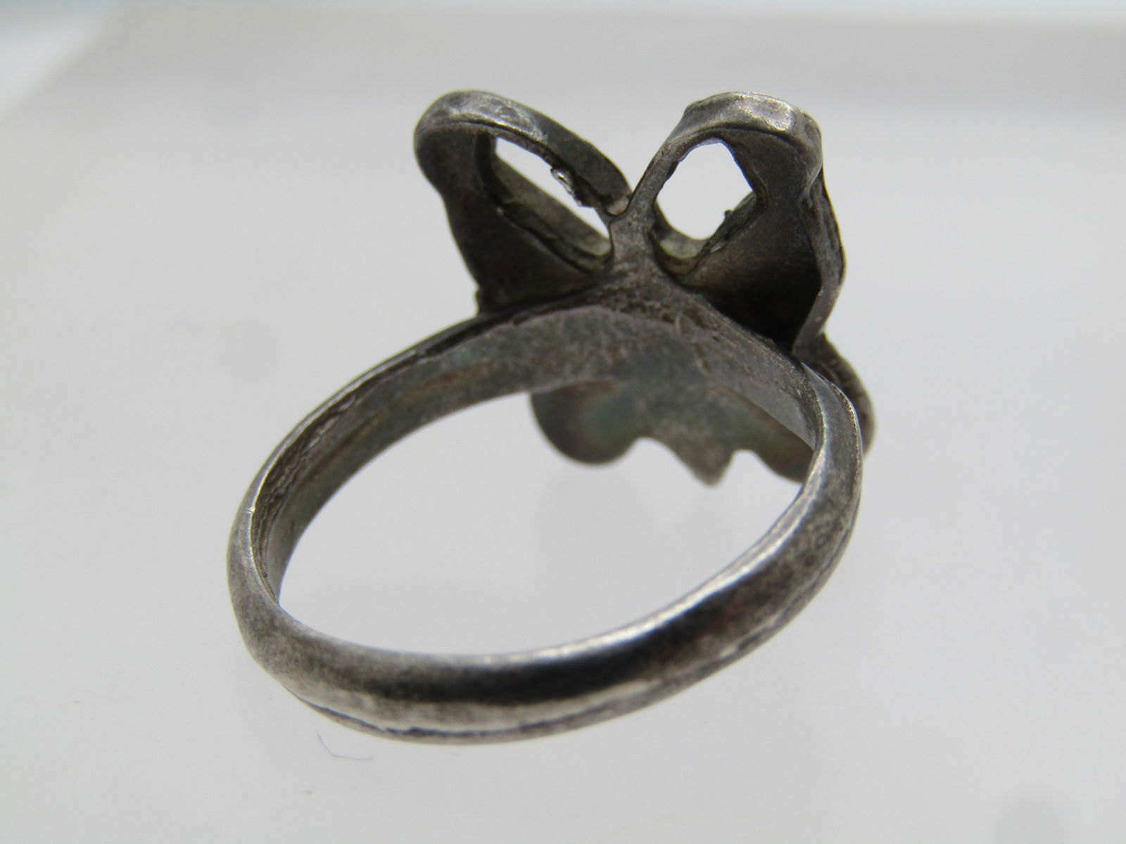 Vintage Sterling Southwestern Inlaid Butterfly Ring, Sz. 6. 1970's - 5