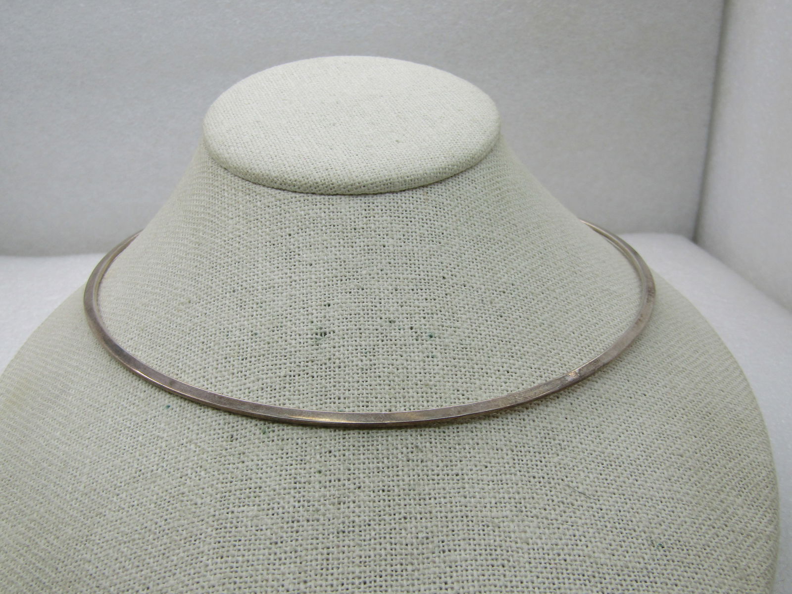 Vintage Sterling Silver Collar Neckace, 16", Mexico, 16.07 Gr (1 of 6)