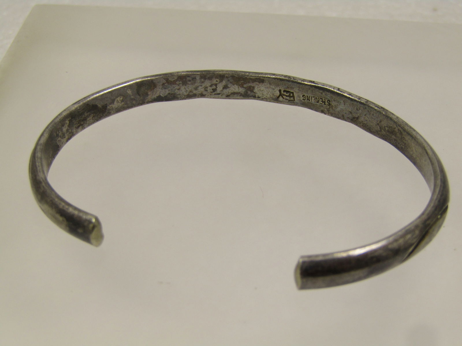 Vintage Navajo Stamped Cuff Bracelet, 6.5", 1960's-1970's, Signed E. Y. (Elsie Yazzie) - 5