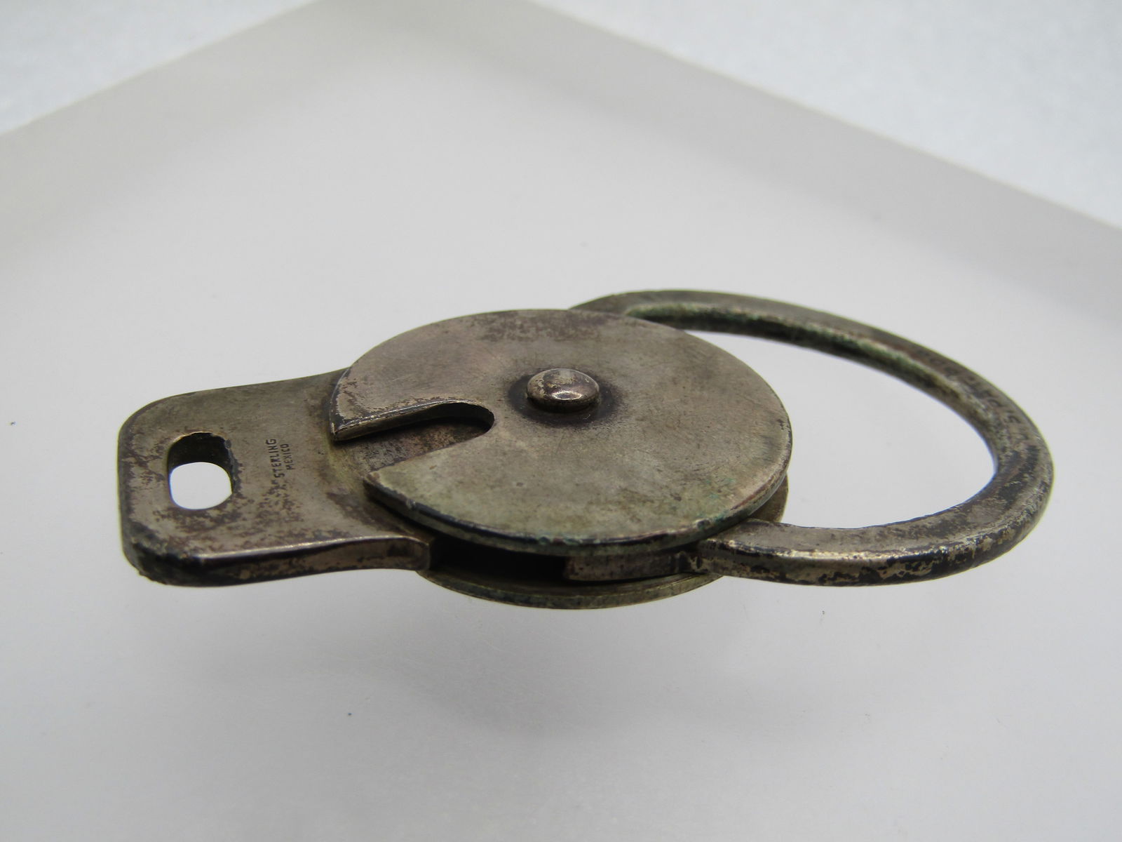 Vintage to Antique Sterling Mechanical Keyholder/Watch Keeper, Mexico - 2