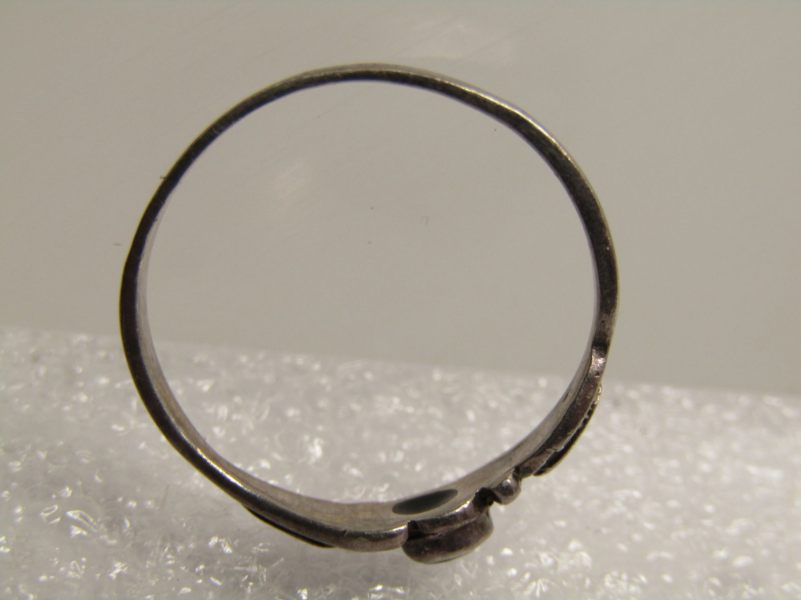 Vintage Sterling Southwestern Onyx Ring, Sz. 7.5. 1960's-1970's. - 6