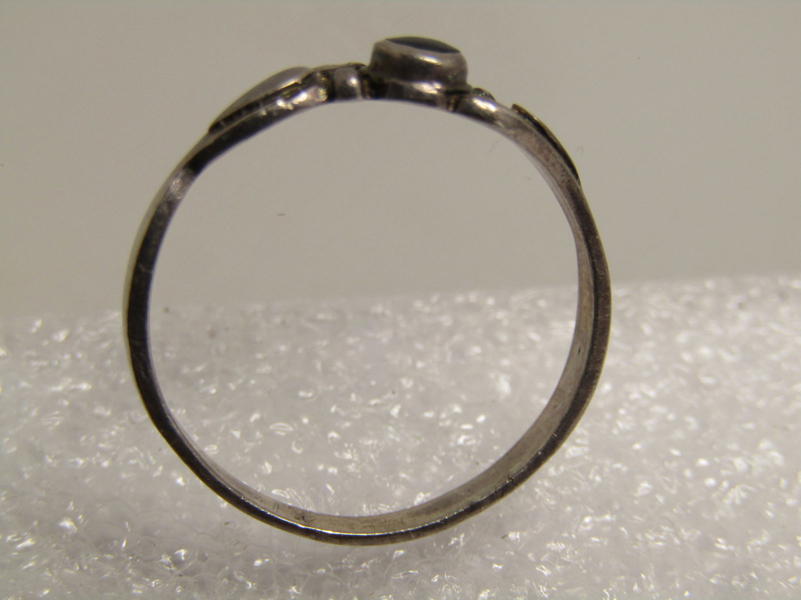 Vintage Sterling Southwestern Onyx Ring, Sz. 7.5. 1960's-1970's. - 7