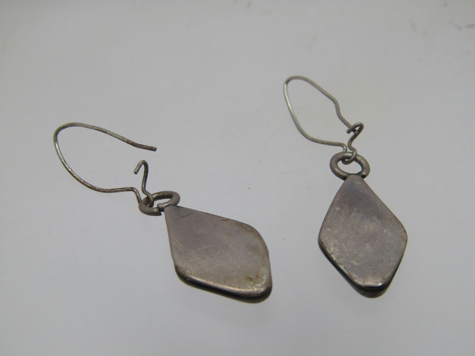 Vintage Sterling Southwestern Turquoise Earrings, 1960's-1970's. - 5