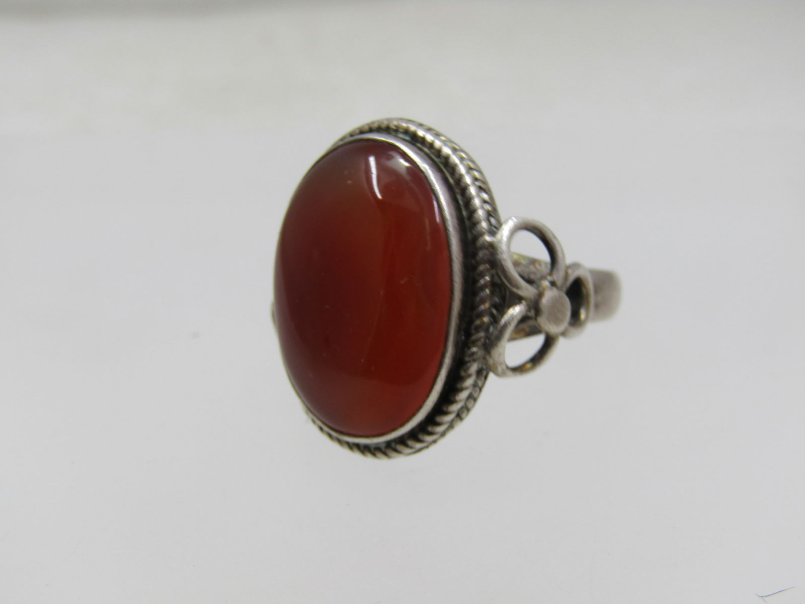 Vintage Sterling Carnelian Ring, Sz. 10.25, Southwestern/Boho, 1960's-1970's. - 5