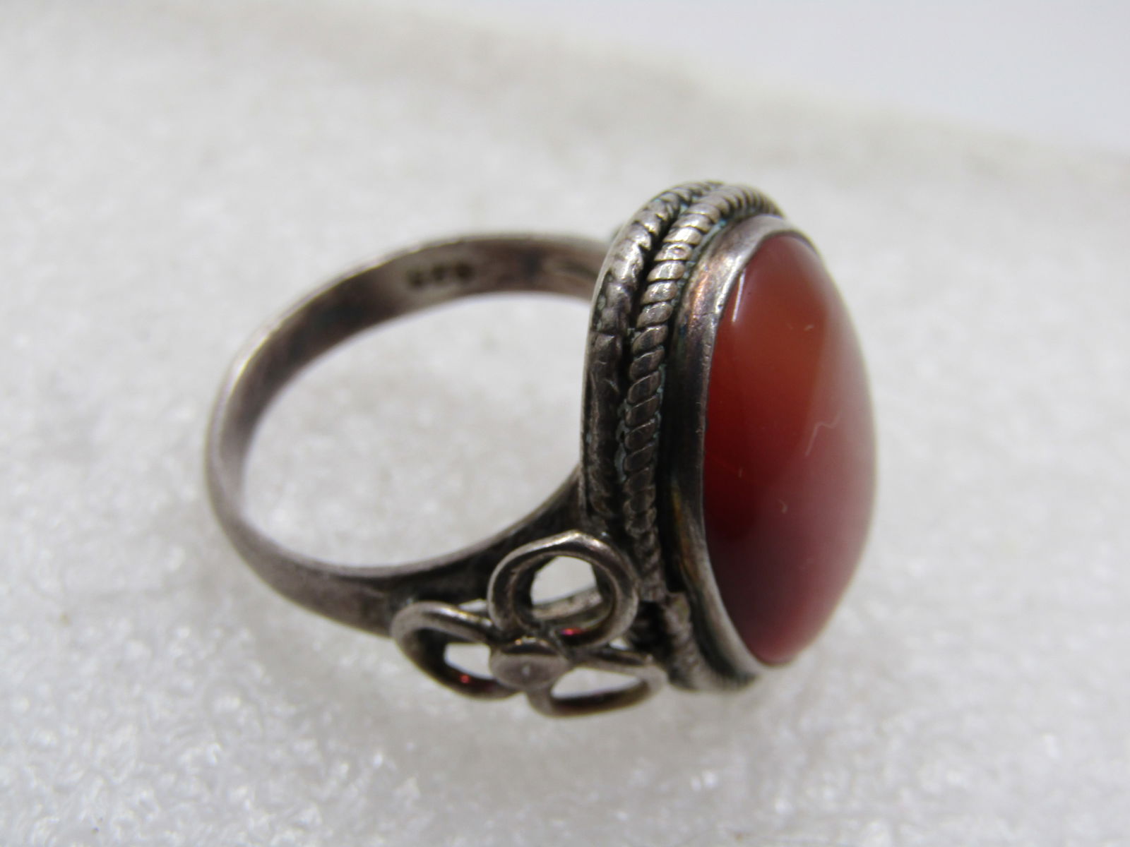 Vintage Sterling Carnelian Ring, Sz. 10.25, Southwestern/Boho, 1960's-1970's. - 7