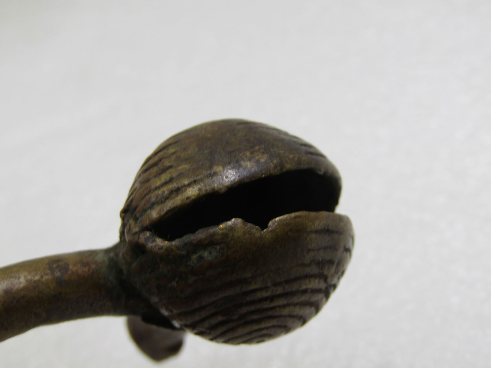 Antique African Tribal Bronze Bell Cuff Bracelet, 6.25" - 5