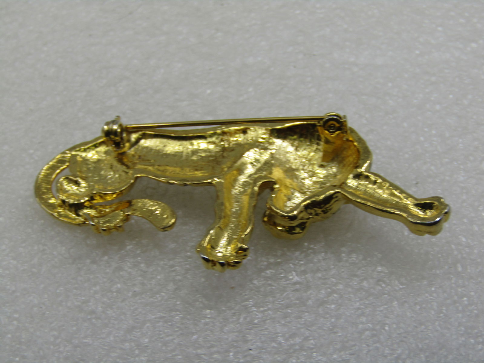 Vintage Black Striped Tiger Brooch, 2.75" by 1.5" - 5