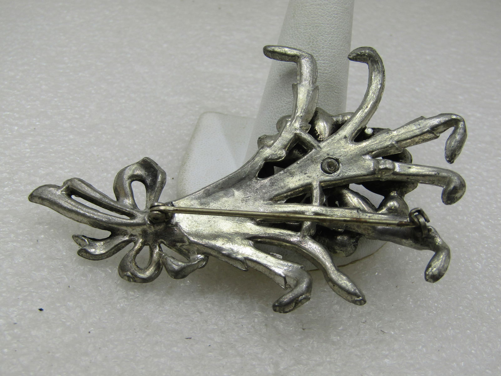 Vintage Rhinestone Bouquet Tall Brooch, 1930's, 3.75" - 5