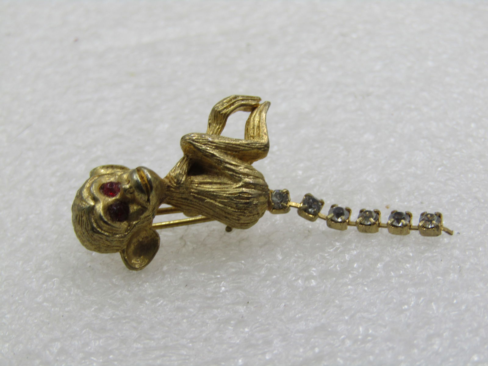 Vintage Monkey With Rhinestone Tail Brooch, 1950's-1960's - 4