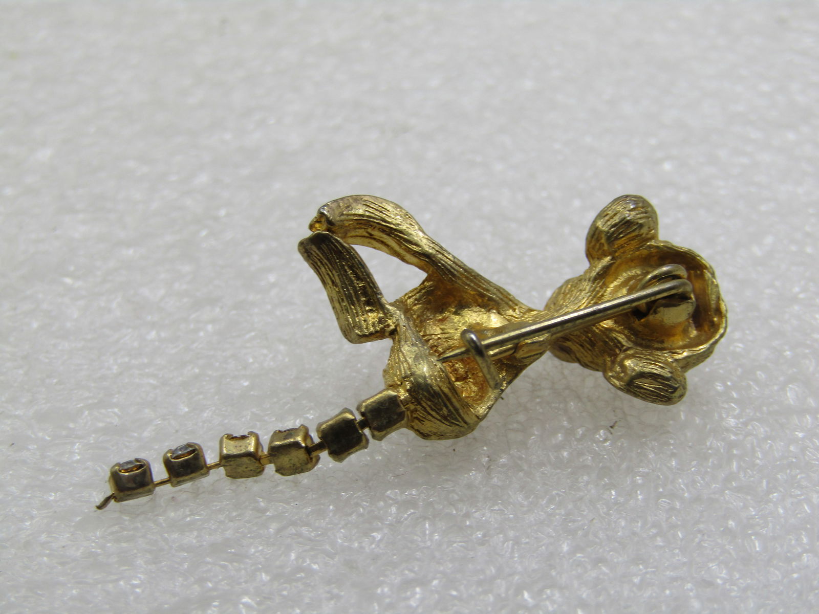 Vintage Monkey With Rhinestone Tail Brooch, 1950's-1960's - 6