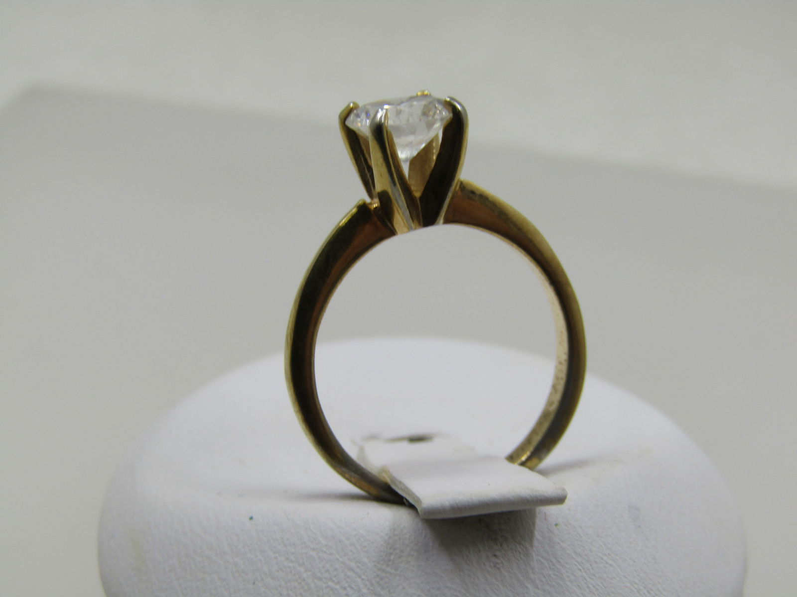 Vintage 10kt Plated CZ Engagement Ring, Sz. 5. .75 ctw - 4