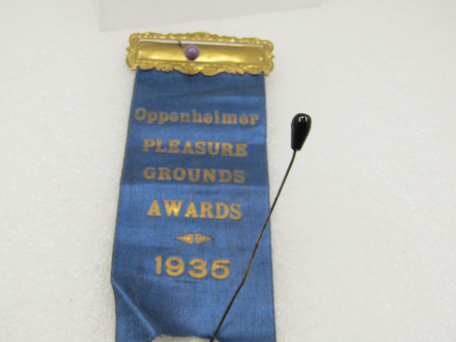 Vintage 1935 Oppenheimer Pleasures Grounds Award Badge, Signed - 2